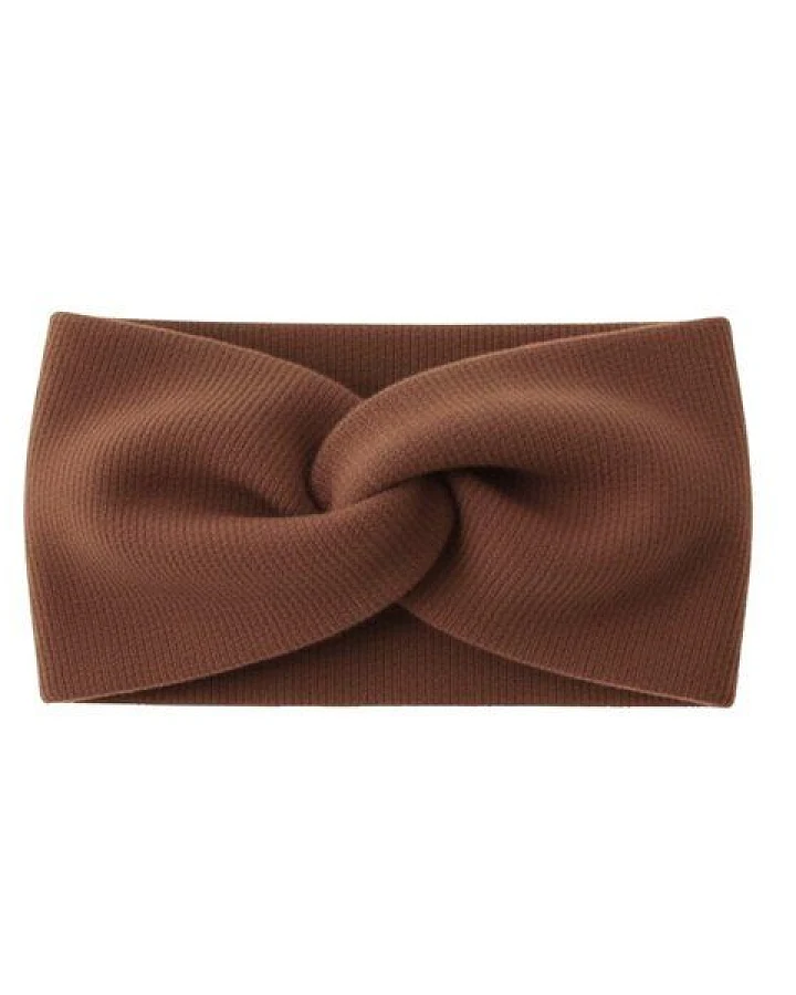 körber mode Stirnband Twist warm flauschig Bio Baumwolle Rippstruktur handmade rosa oder braun