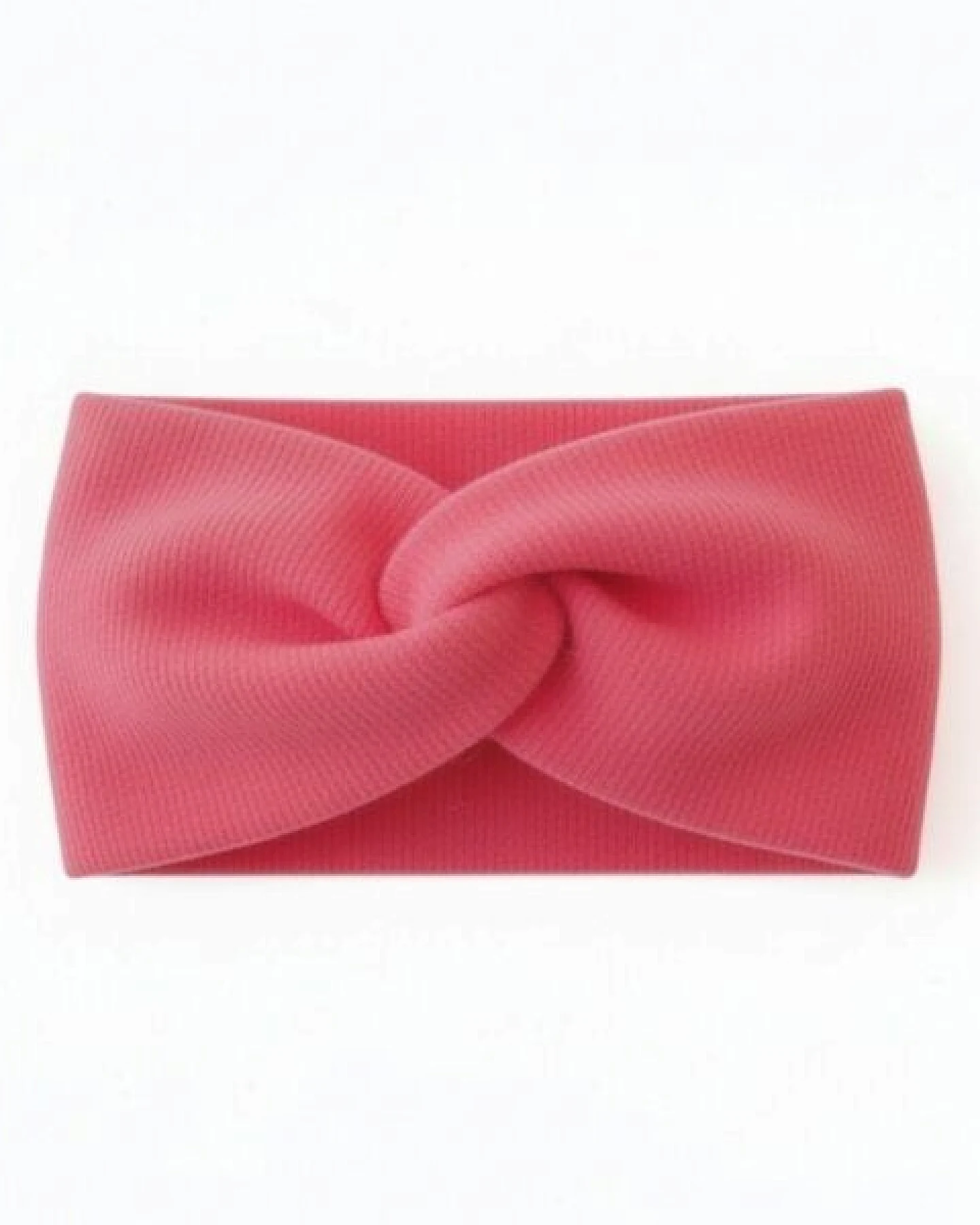 körber mode Stirnband Twist warm flauschig Bio Baumwolle Rippstruktur handmade rosa oder braun – Ansicht 2