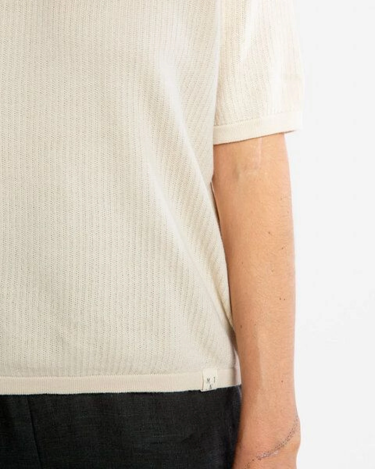 Matona Gestricktes T-Shirt – Ansicht 2