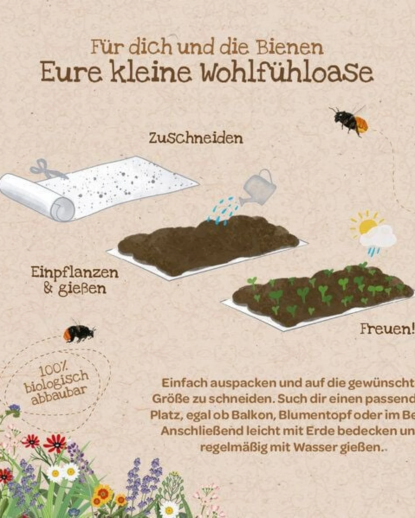 Die Stadtgärtner Bienenwohl - Blütenteppich - Bienenwohl - Geschenk und Geschenkidee Gärtner – Ansicht 4