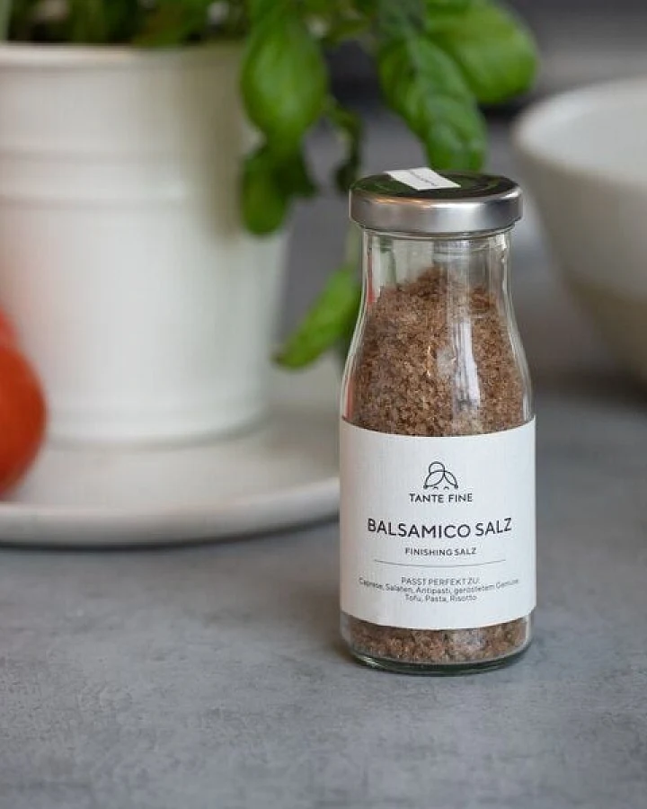 Tante Fine BALSAMICO SALZ * Finishing Salz mit Balsamico Essig * fruchtiges Salz