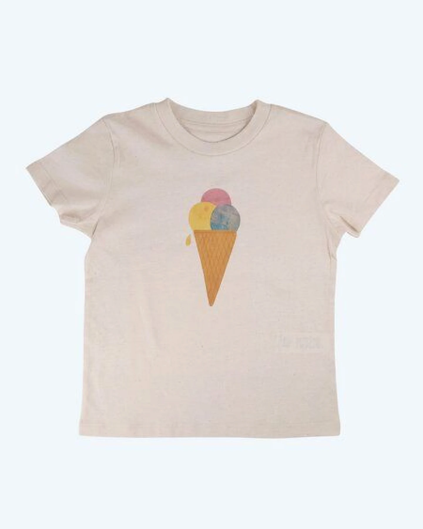 MELAdi Kinder Shirt aus Biobaumwolle - Eiscreme auf Natural Raw – Ansicht 2