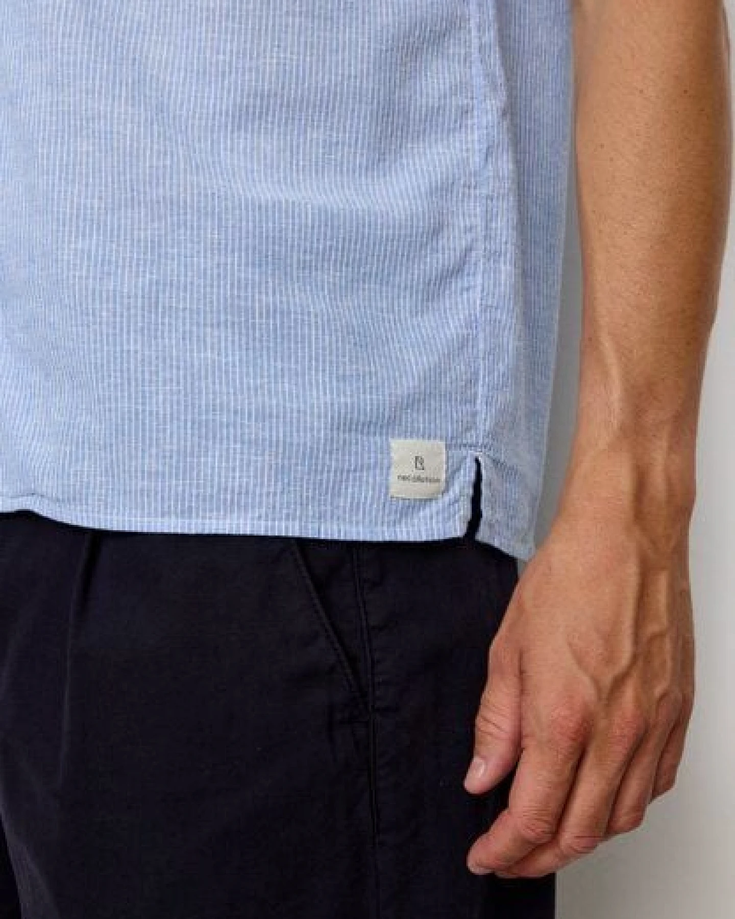 Herren Hemd aus Bio-Baumwoll-Leinen Mix - CASHEW STRIPES - recolution – Ansicht 4