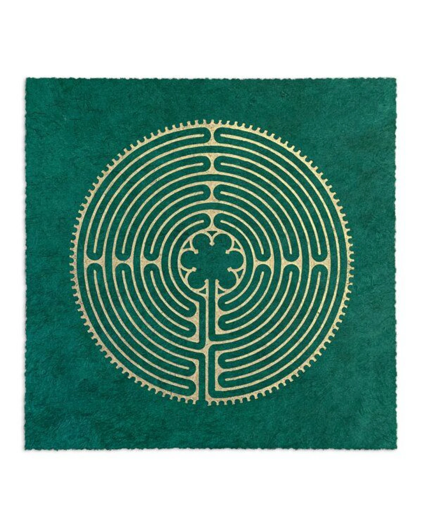 Veskor Cassiopeia LABYRINTH VON CHARTRES der Kathedrale Notre-Dame Linoldruck – Ansicht 2