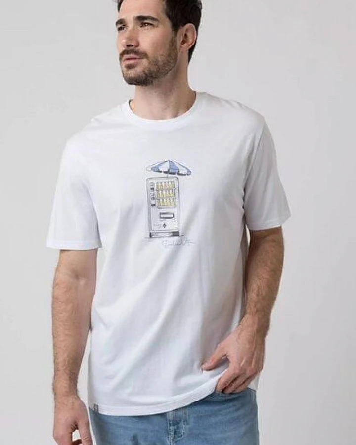 Bavarian Caps Herren T-Shirt Bierautomat - Weiß