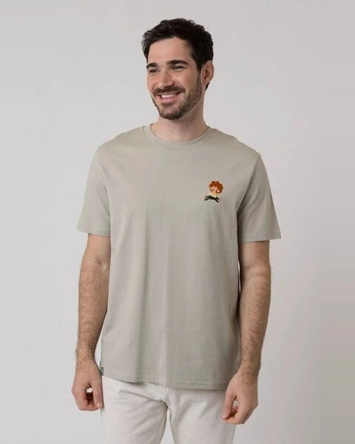 Bavarian Caps Herren T-Shirt Pumuckl lacht - Sand
