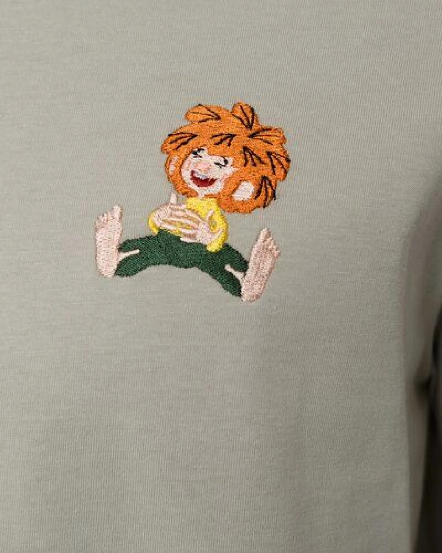 Bavarian Caps Herren T-Shirt Pumuckl lacht - Sand – Ansicht 2