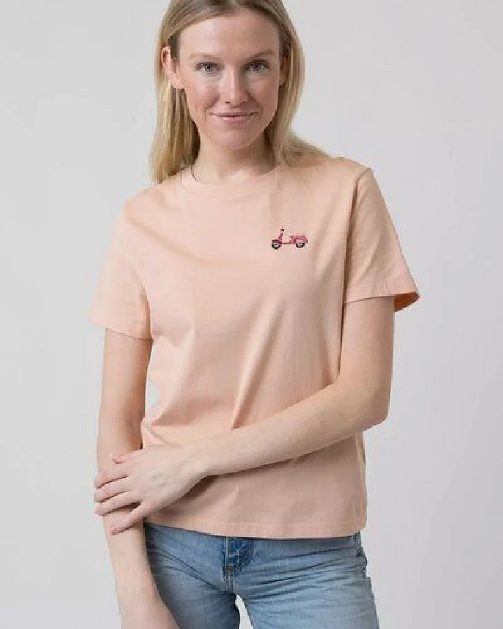 Bavarian Caps Damen T-Shirt aus Bio-Baumwolle "Roller" - Pfirsich