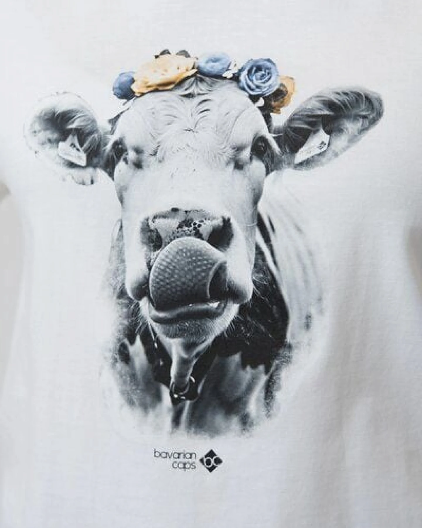 Bavarian Caps Damen T-Shirt aus Bio-Baumwolle "Dolce Vita: Almabtrieb" - Weiß – Ansicht 2
