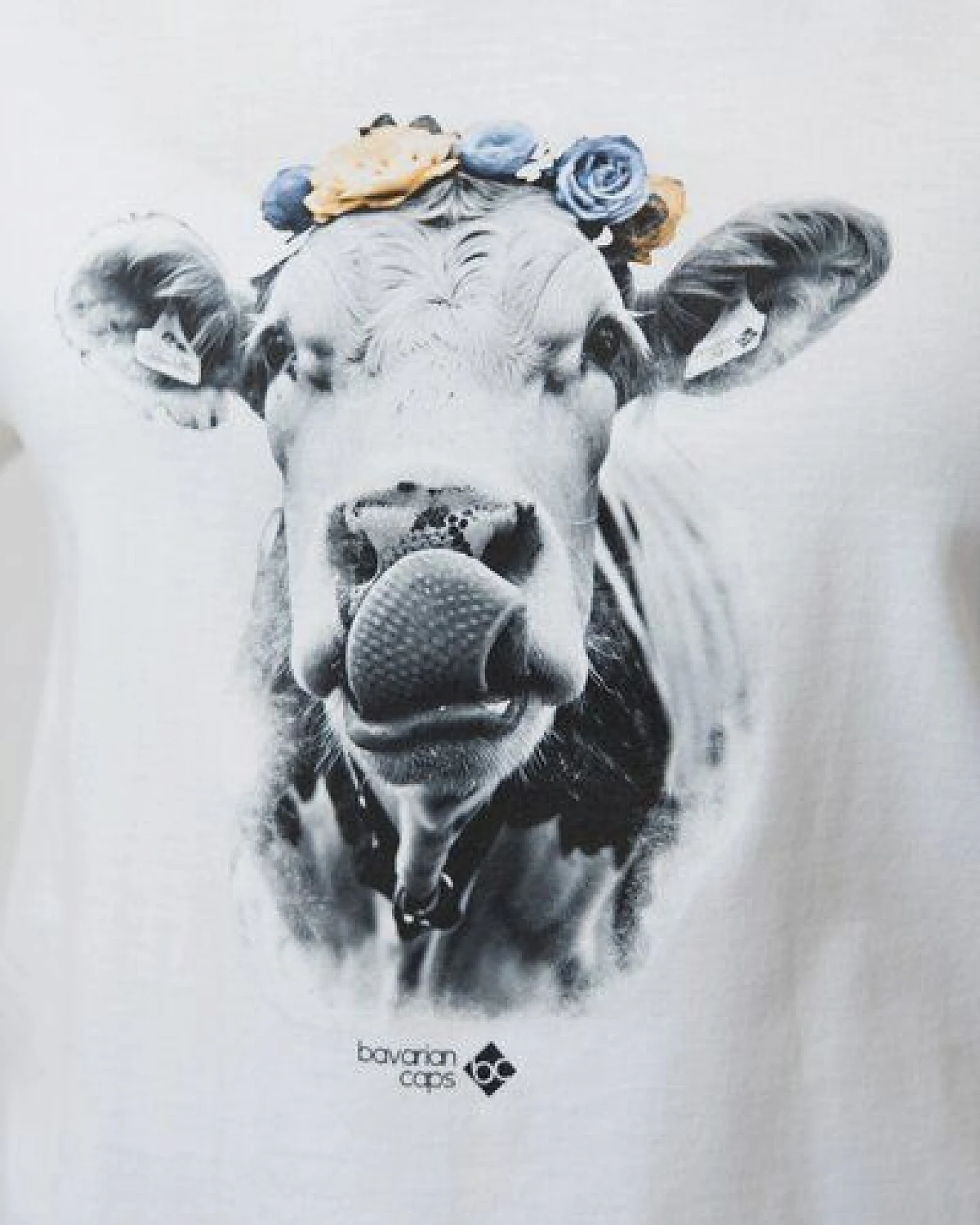 Bavarian Caps Damen T-Shirt aus Bio-Baumwolle "Dolce Vita: Almabtrieb" - Weiß – Ansicht 2