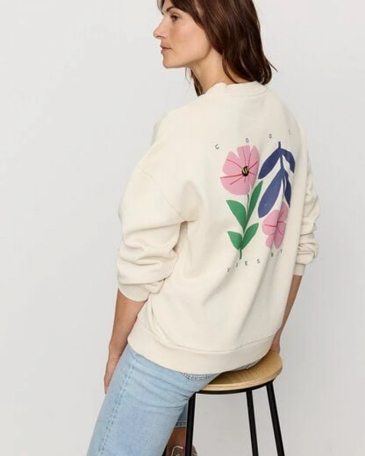 Damen Sweatshirt aus Bio-Baumwolle - NERINE GOOD VIBES - recolution