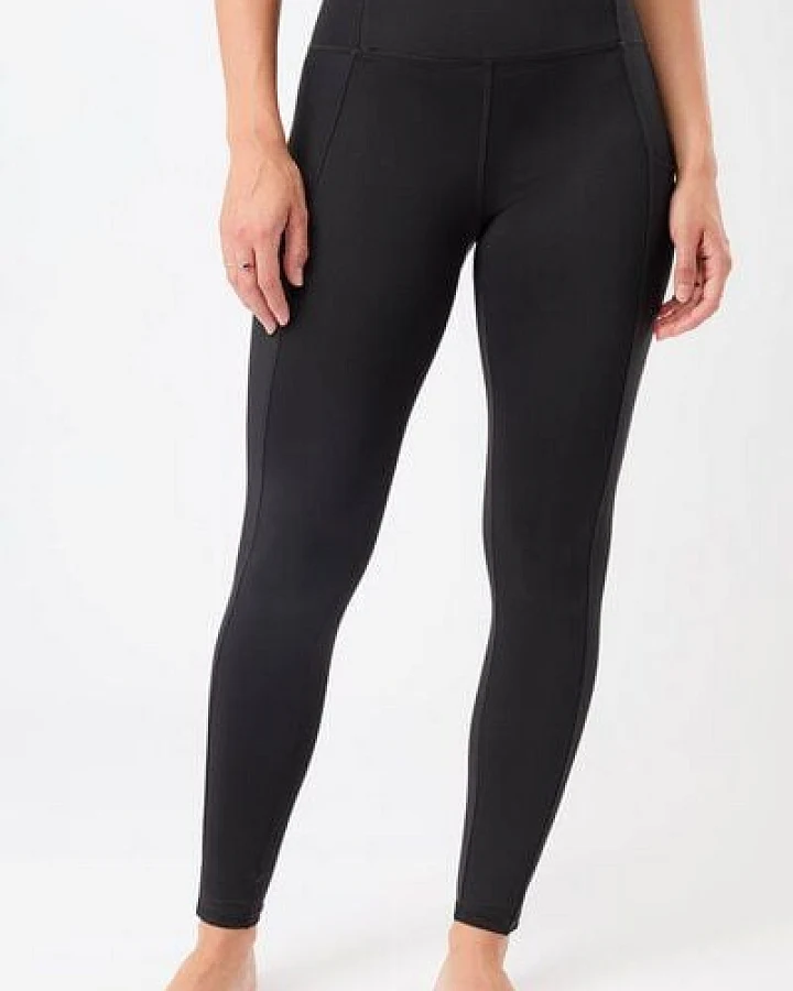Mandala Rib Mix Legging - All Black