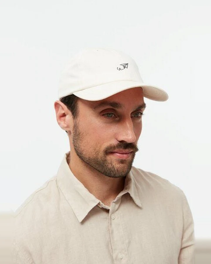 Givn Berlin Dad Cap GBTIM (PAPER PLANE) aus Bio-Baumwolle mit Stickerei - Off White