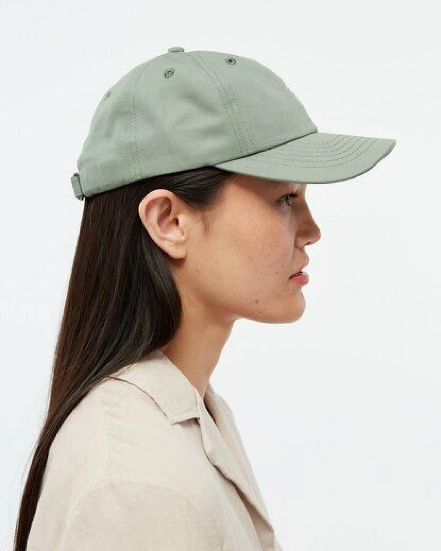 Givn Berlin Dad Cap GBTIM (PALM TREE) aus Bio-Baumwolle mit Stickerei - Eucalyptus Green – Ansicht 2