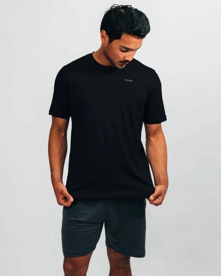 VIDAR Sport Herren Natural Performance Tee aus TENCEL Lyocell und SEACELL