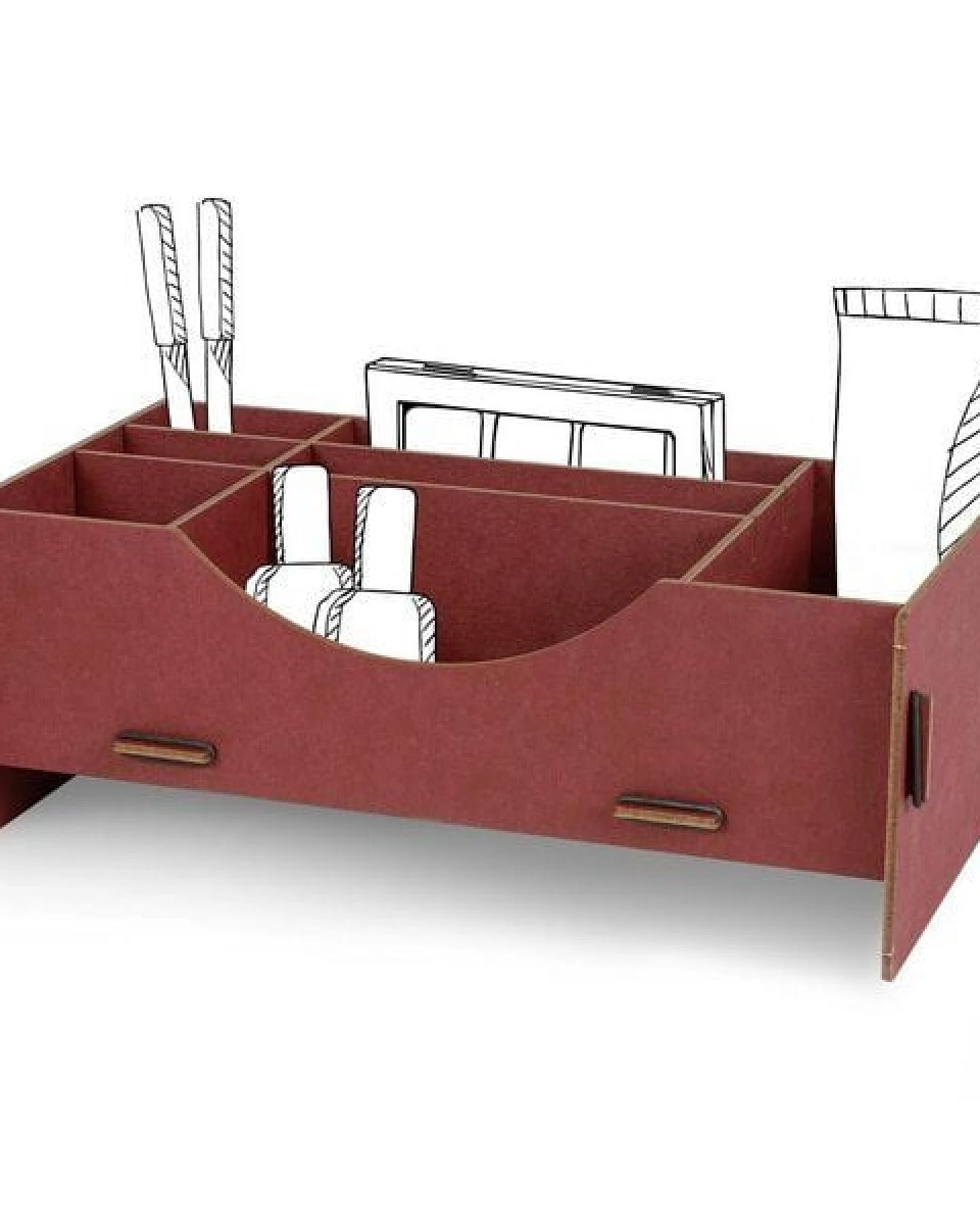 WERKHAUS Kosmetik-Organizer aus Holz – Ansicht 2