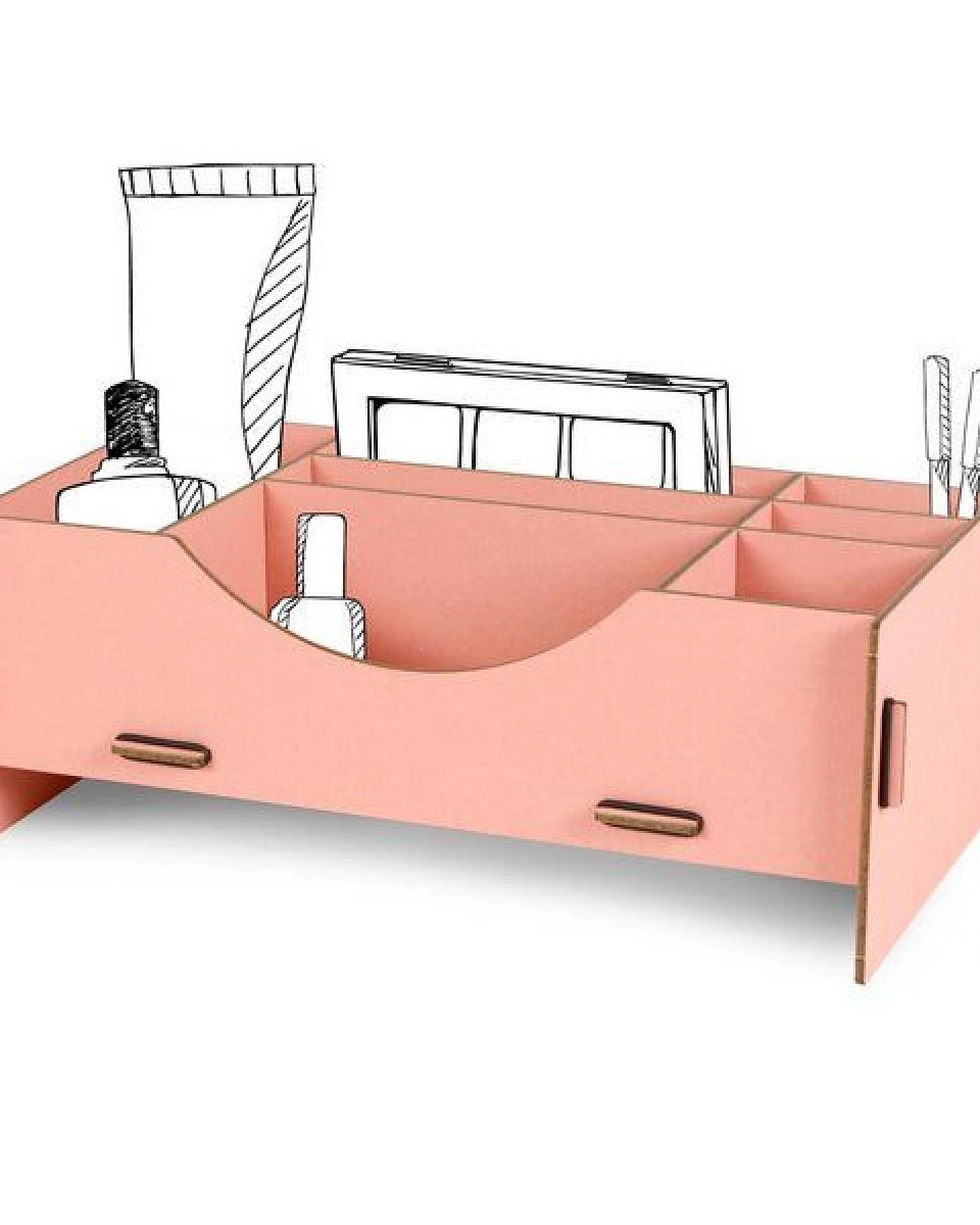 WERKHAUS Kosmetik-Organizer aus Holz – Ansicht 3