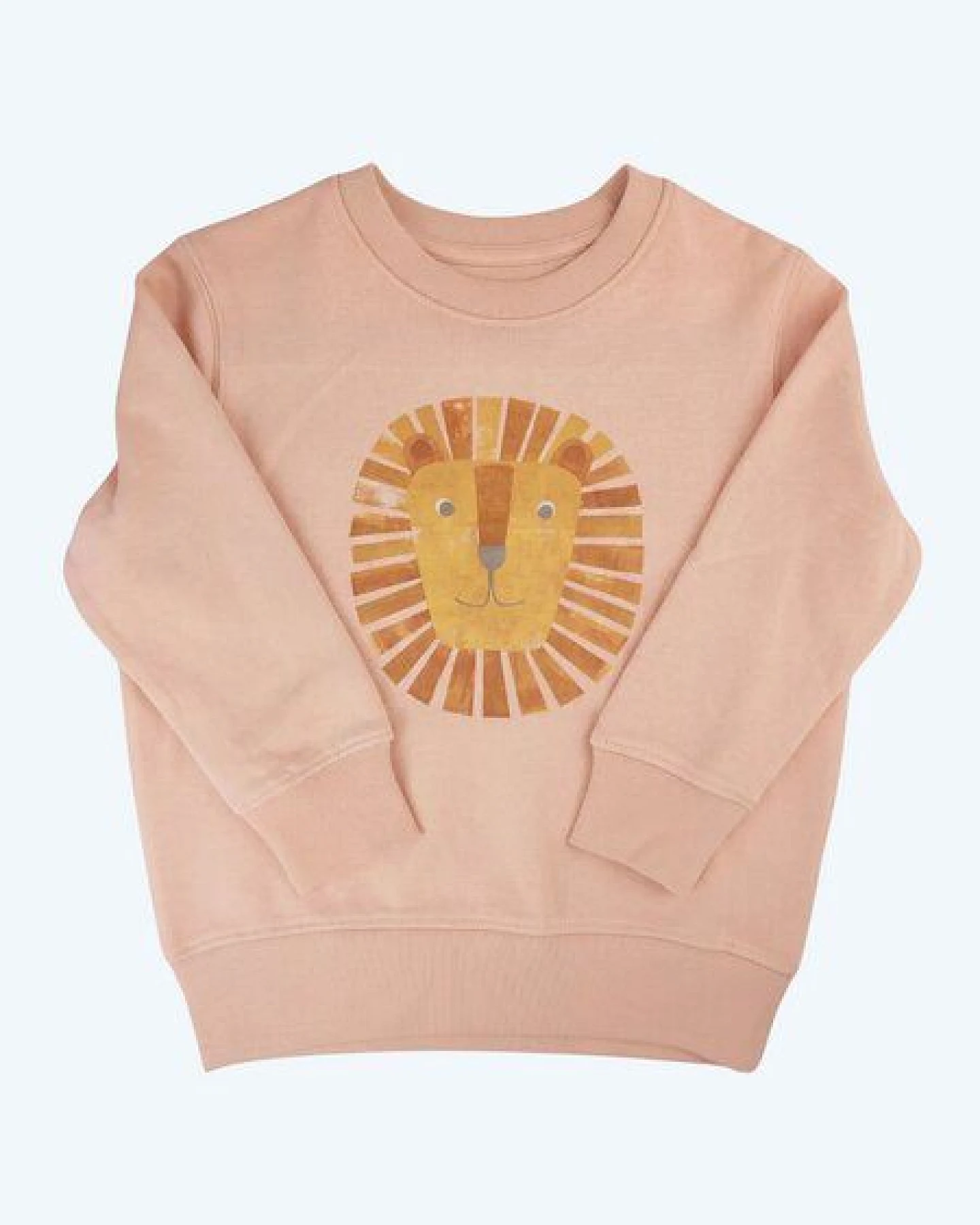 MELAdi Kinder Sweater aus Biobaumwolle - Löwe auf Creme Latte – Ansicht 3