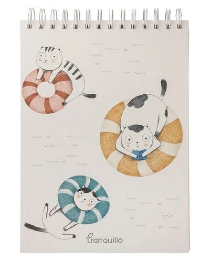 TRANQUILLO Zeichenblock SPLASHY CATS nachhaltig (NB267)