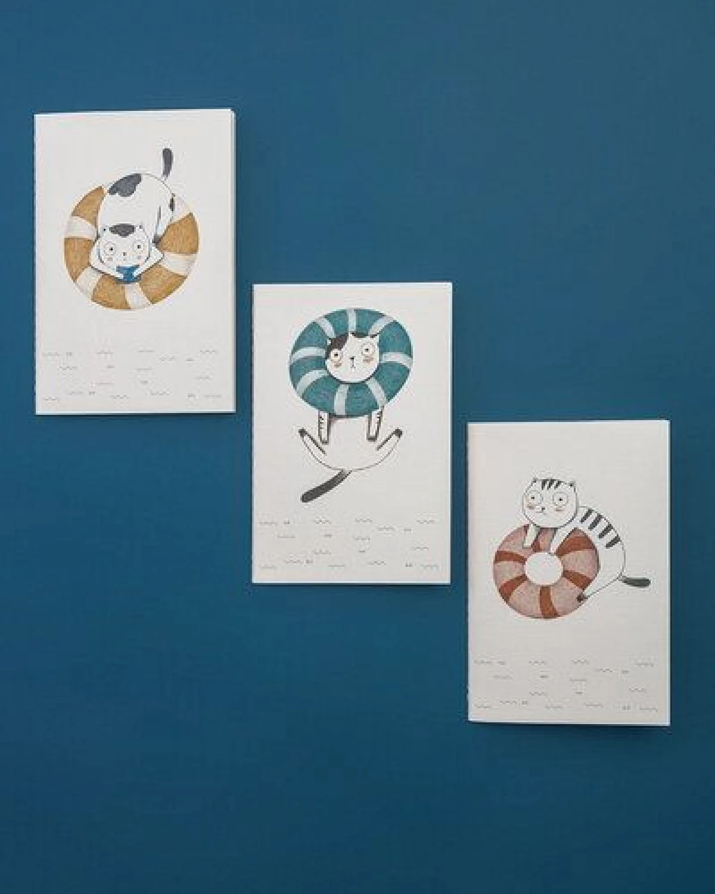 TRANQUILLO Notizbuch A5 SPLASHY CAT (NB263, NB264, NB265) – Ansicht 3