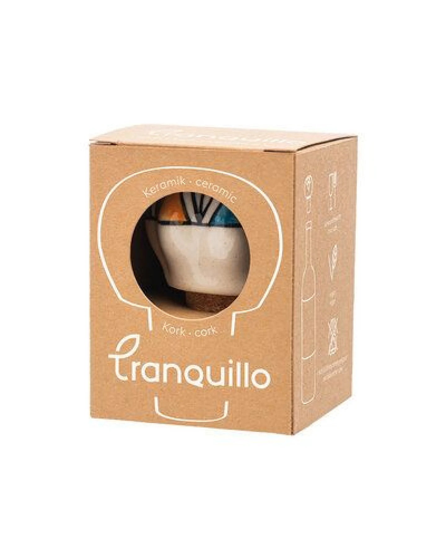TRANQUILLO Flaschenverschluss FLORAL aus Keramik – Ansicht 3