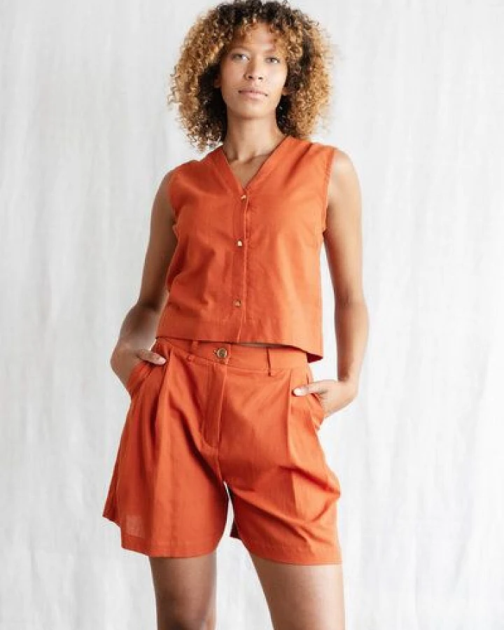 Jyoti - Fair Works Bio-Baumwoll Shorts Kamalia Terracotta