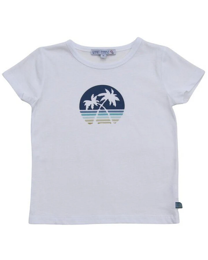 Enfant Terrible Kinder T-Shirt mit Palmendruck