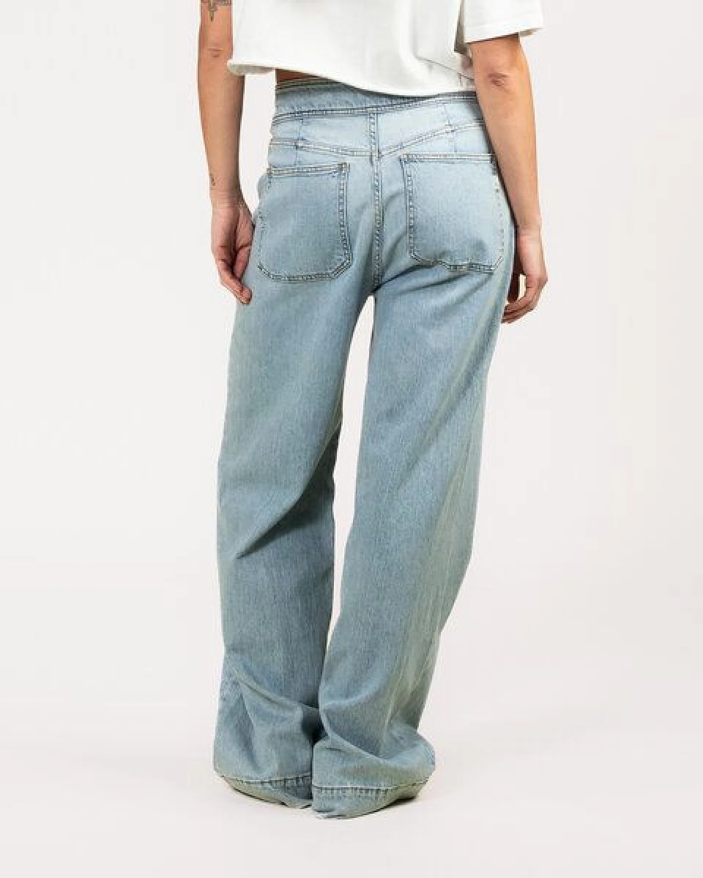 Kuyichi FARRAH Flare Jeans (Worker Steel blue) – Ansicht 3