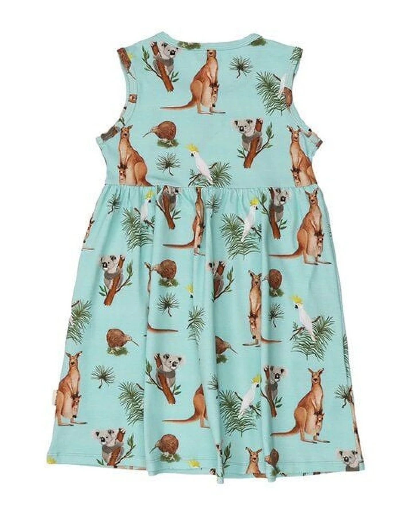 Trägerkleid Mint Kängurus & Koalas Allover-Print Bio-Baumwolle GOTS – Walkiddy – Ansicht 4