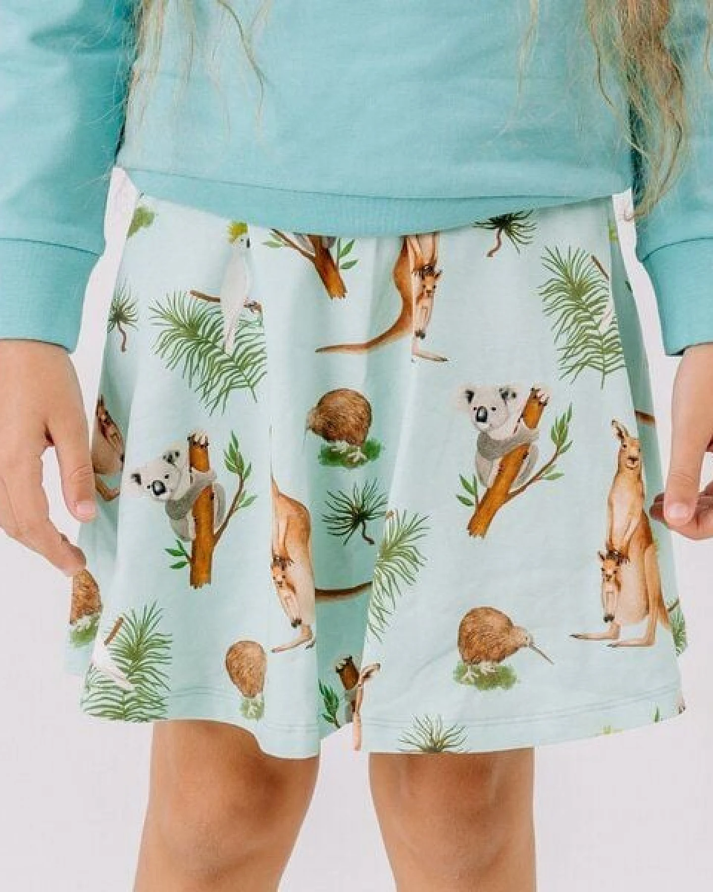 Rock Mint Kängurus & Koalas Allover-Print Bio-Baumwolle GOTS – Walkiddy – Ansicht 3