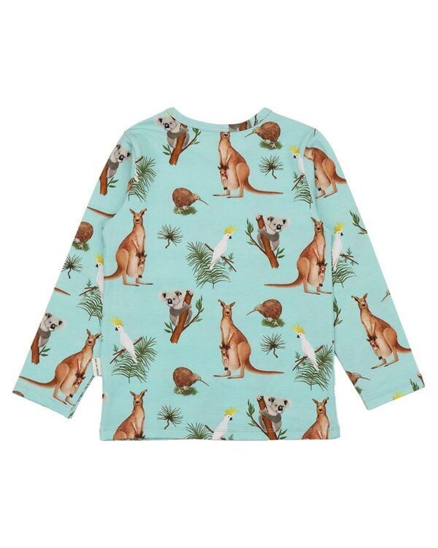 Langarmshirt Mint Kängurus & Koalas Allover-Print Bio-Baumwolle GOTS – Walkiddy – Ansicht 4