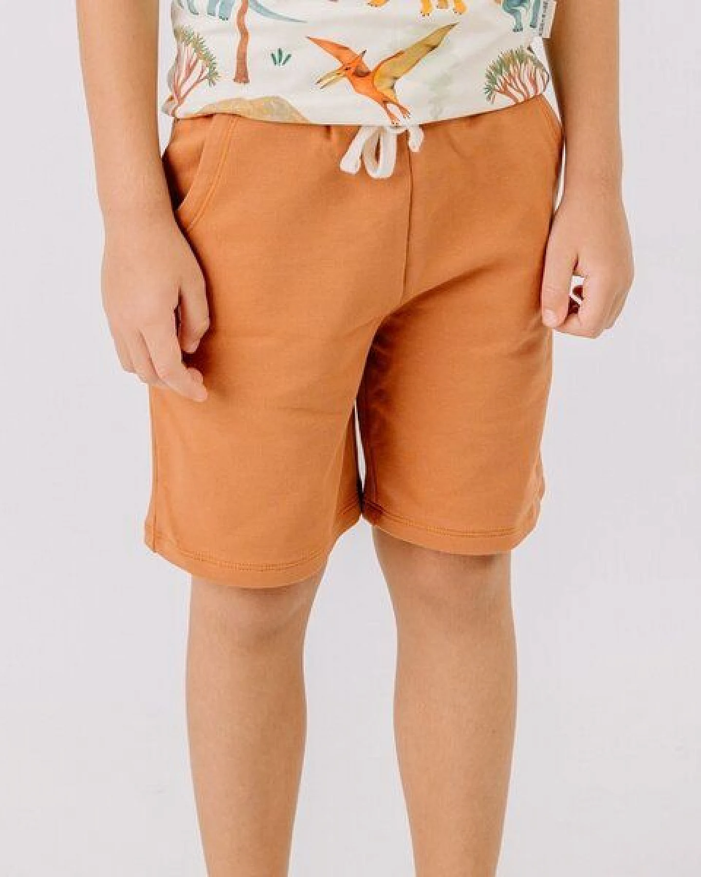 Shorts Braun Uni Bio-Baumwolle GOTS – Walkiddy – Ansicht 2