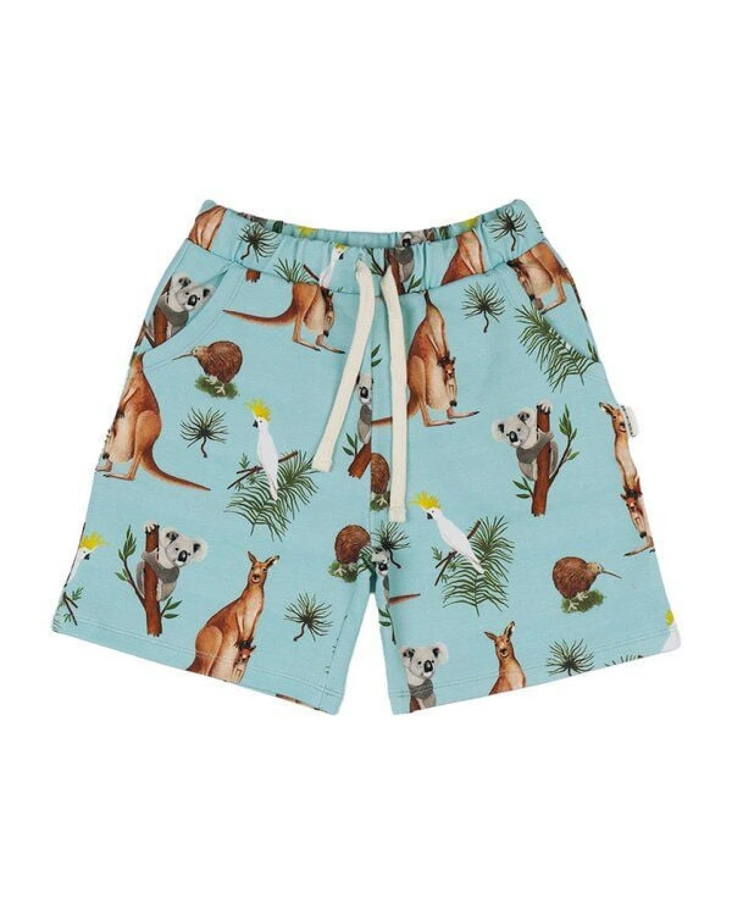 Shorts Mint Kängurus & Koalas Allover-Print Bio-Baumwolle GOTS – Walkiddy – Ansicht 4