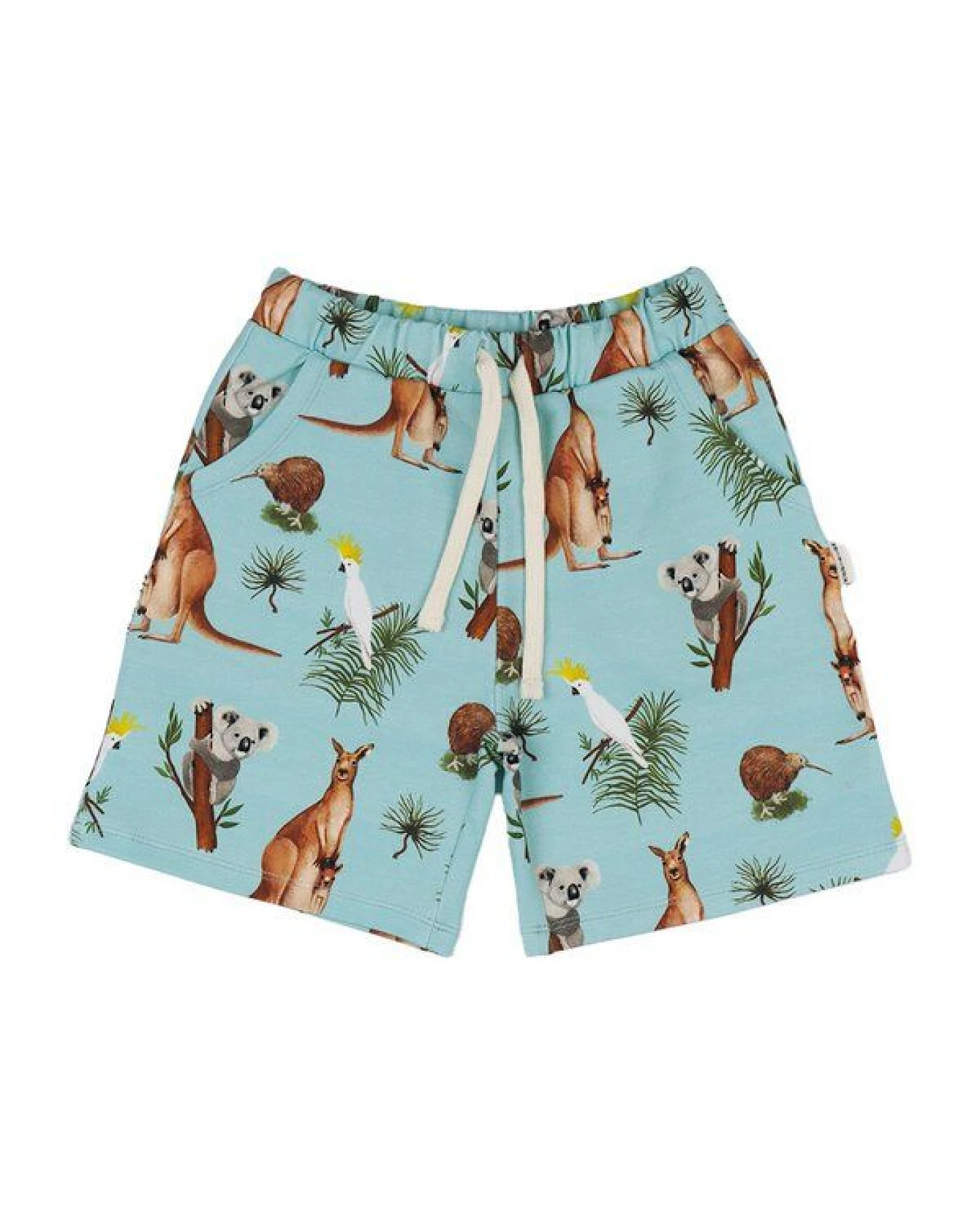 Shorts Mint Kängurus & Koalas Allover-Print Bio-Baumwolle GOTS – Walkiddy – Ansicht 4