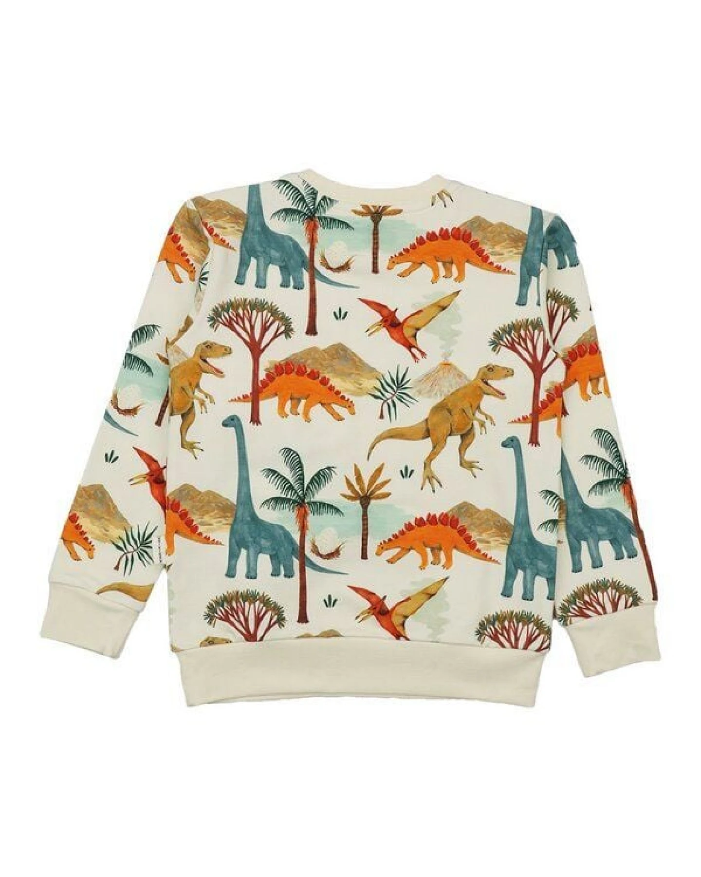 Sweatshirt Creme Dinosaurier Allover Bio-Baumwolle GOTS – Walkiddy – Ansicht 4