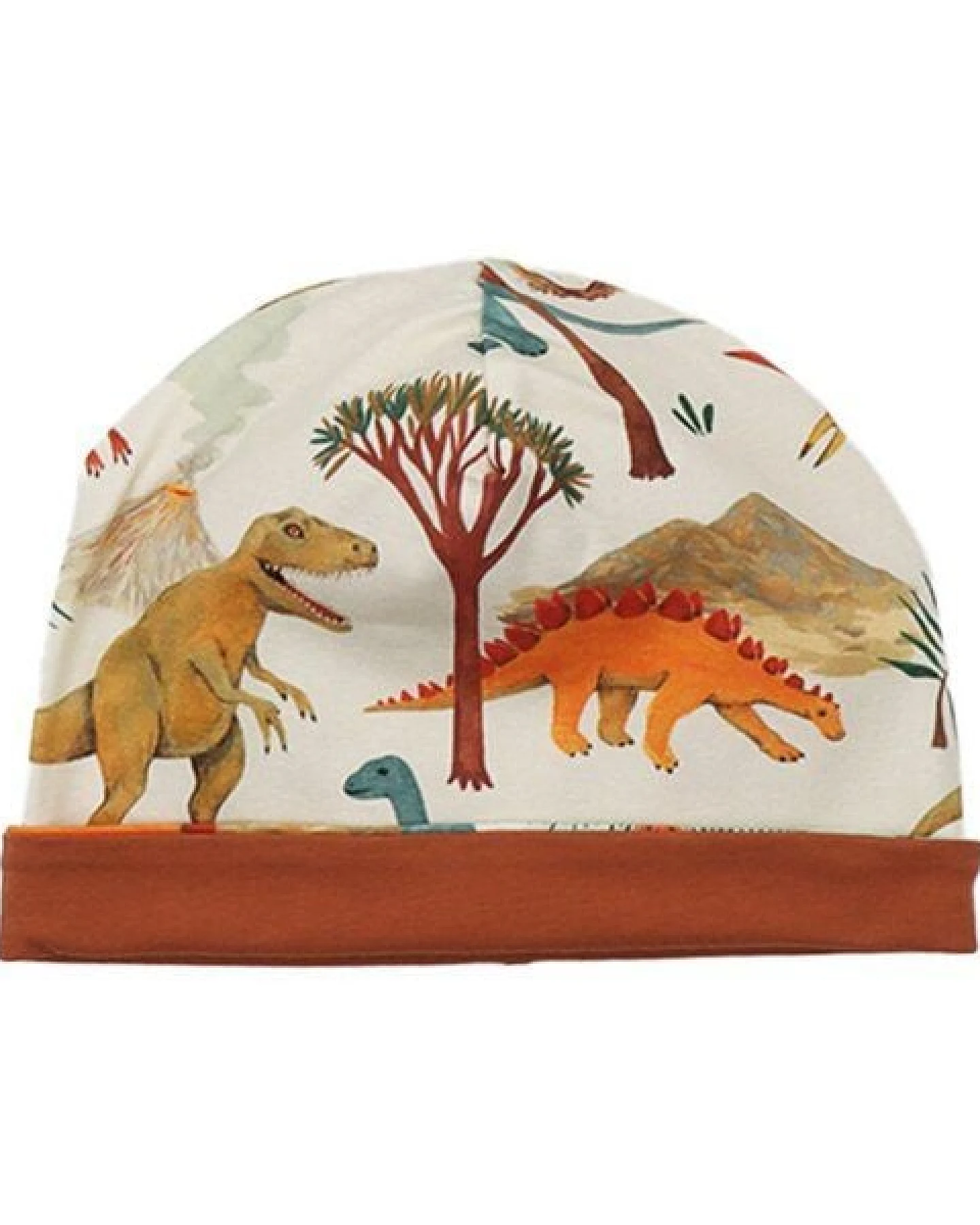 Beanie Creme Dinosaurier Allover Bio-Baumwolle GOTS – Walkiddy – Ansicht 3
