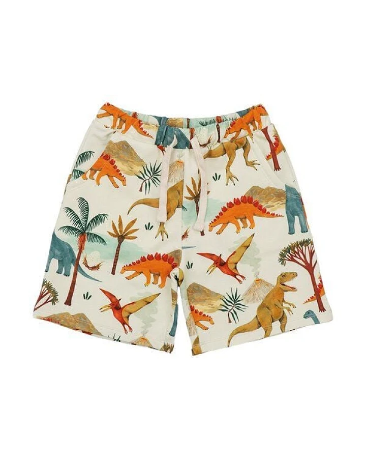 Produktseite: Shorts Creme Dinosaurier Allover Bio-Baumwolle GOTS – Walkiddy