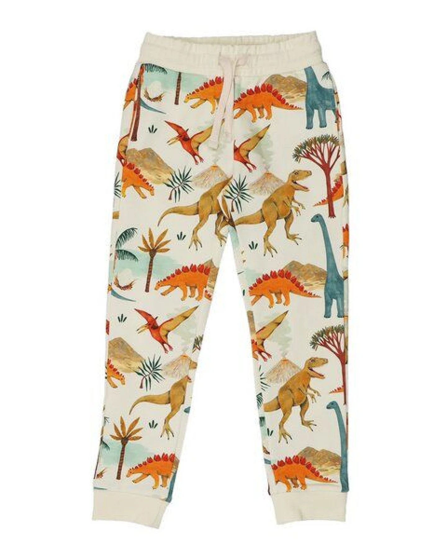 Jogginghose Creme Dinosaurier Allover Bio-Baumwolle GOTS – Walkiddy – Ansicht 4