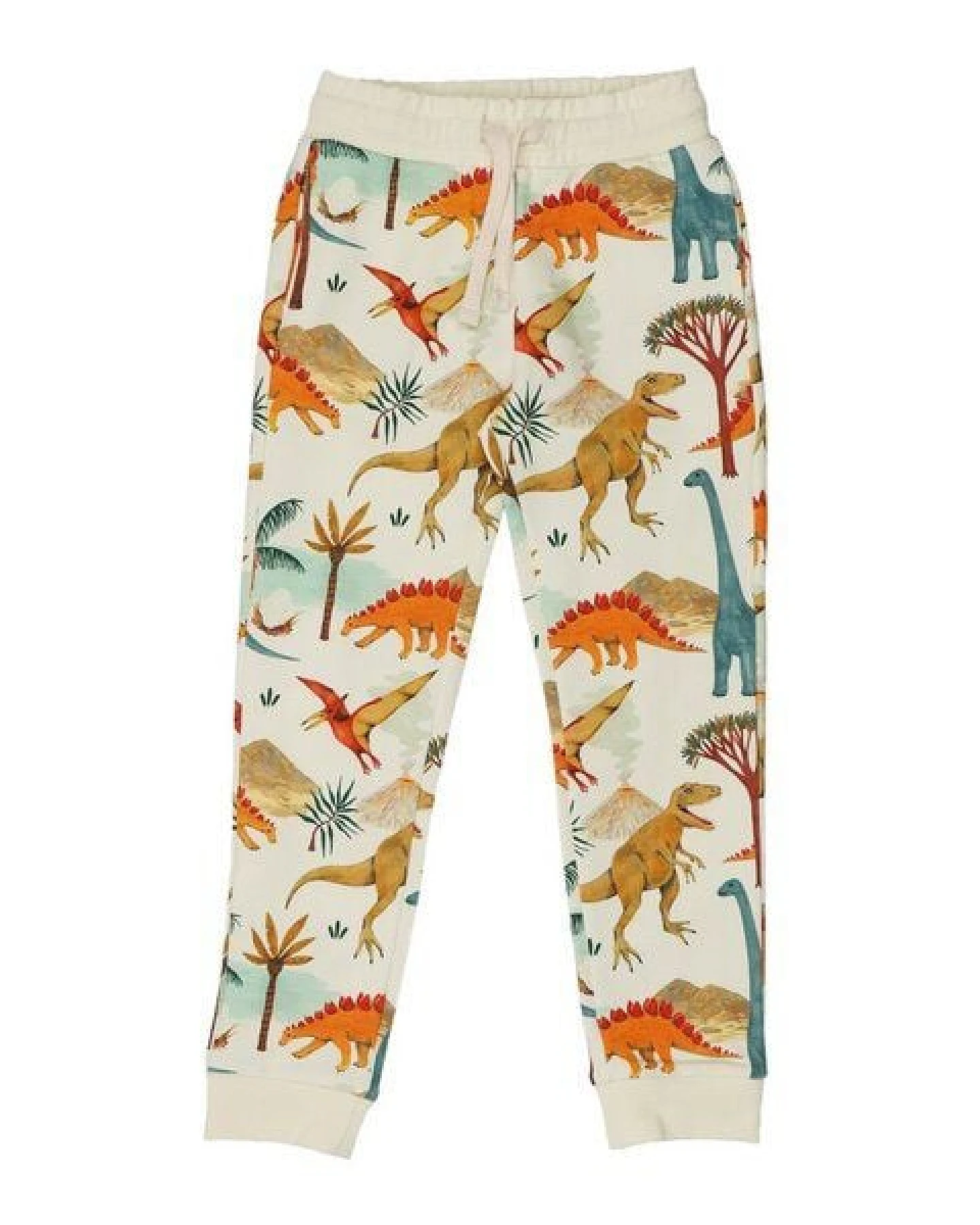 Jogginghose Creme Dinosaurier Allover Bio-Baumwolle GOTS – Walkiddy – Ansicht 4