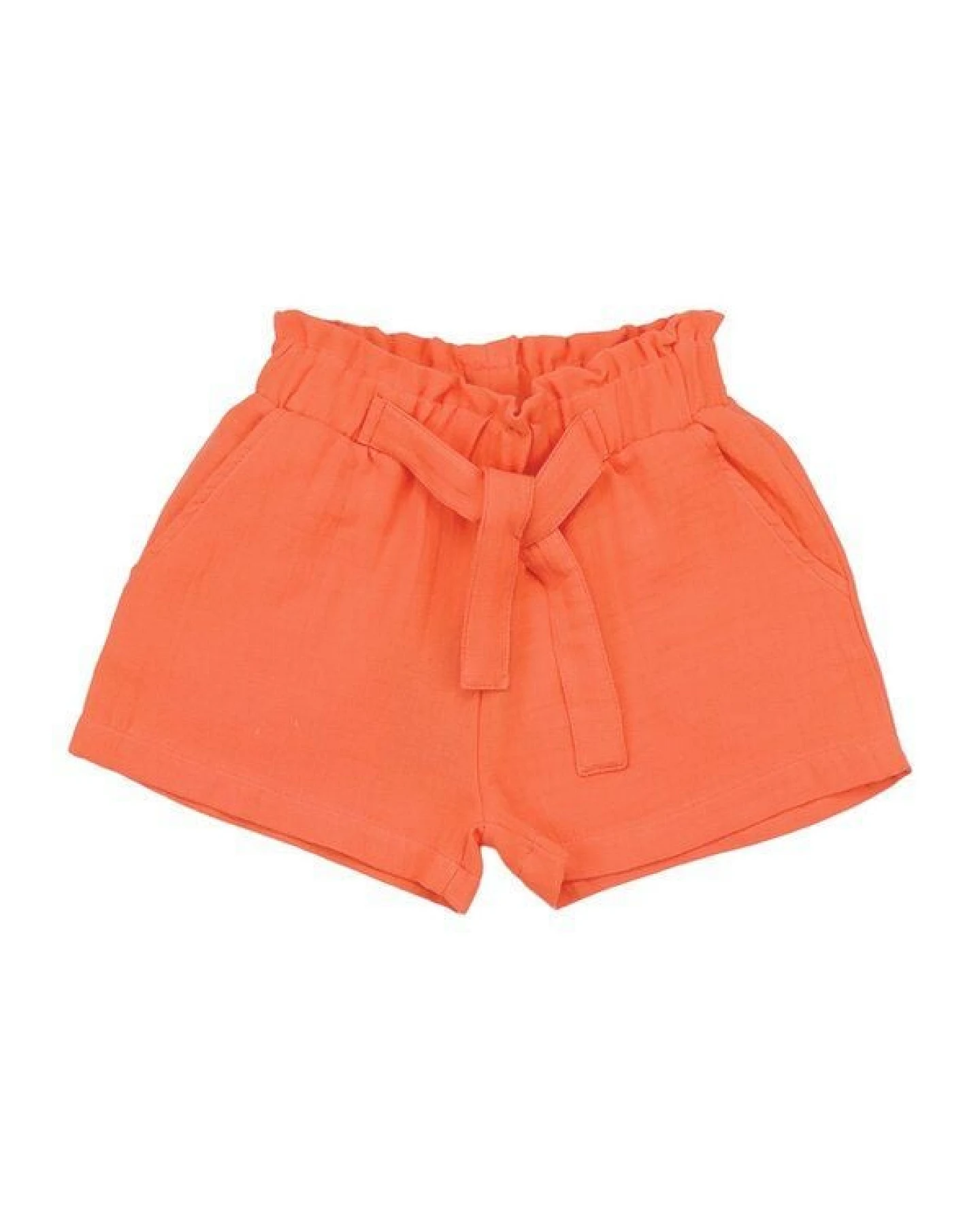 Shorts Koralle uni Musselin Bio-Baumwolle GOTS – Walkiddy – Ansicht 4