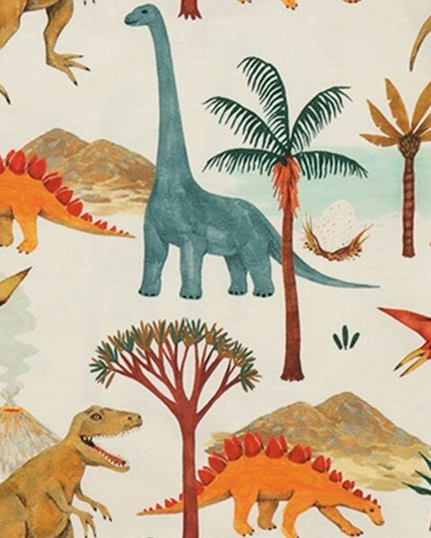 Leggings Creme Dinosaurier Allover Bio-Baumwolle GOTS – Walkiddy – Ansicht 3