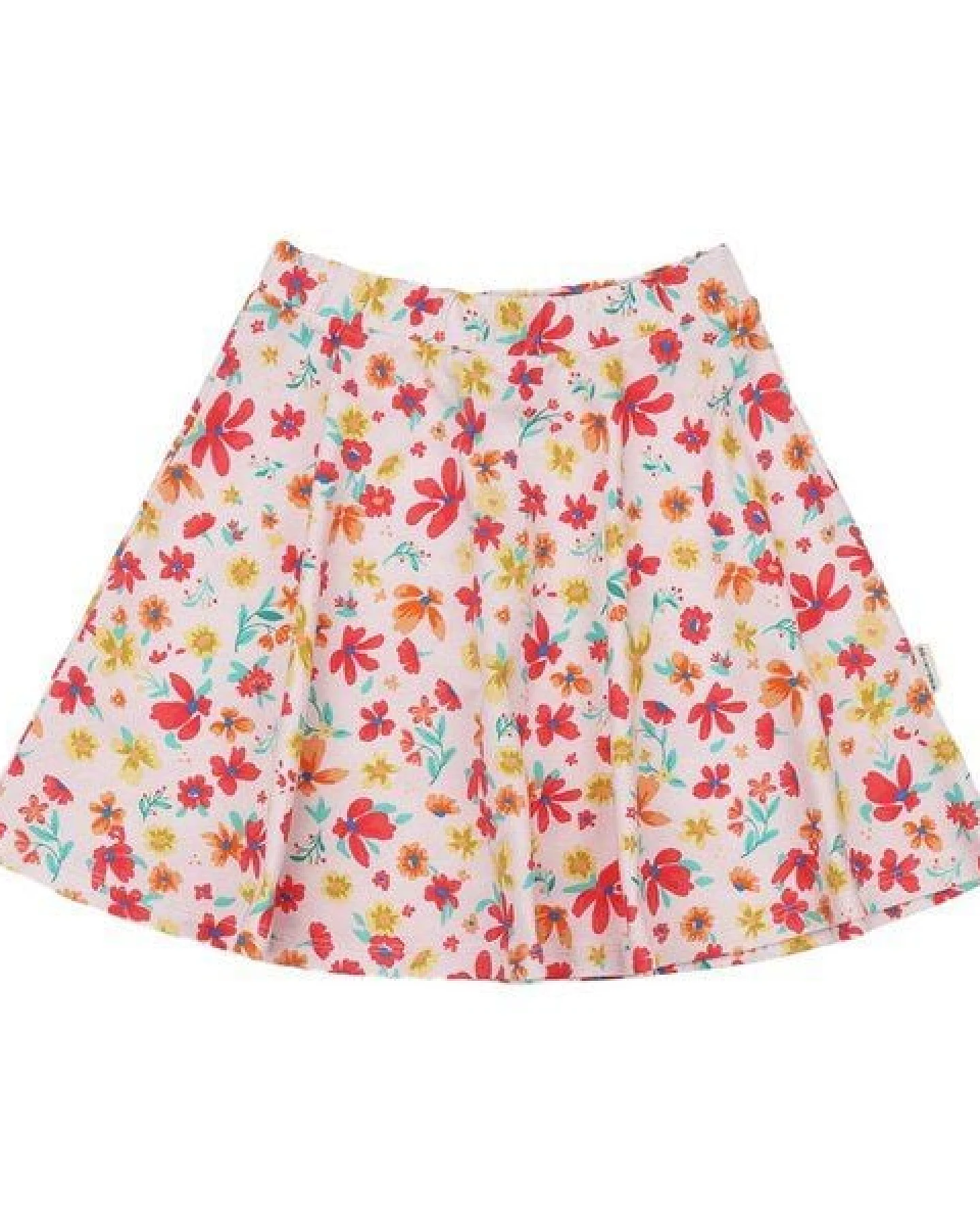 Rock Rosa Blumen Allover Bio-Baumwolle GOTS – Walkiddy – Ansicht 2