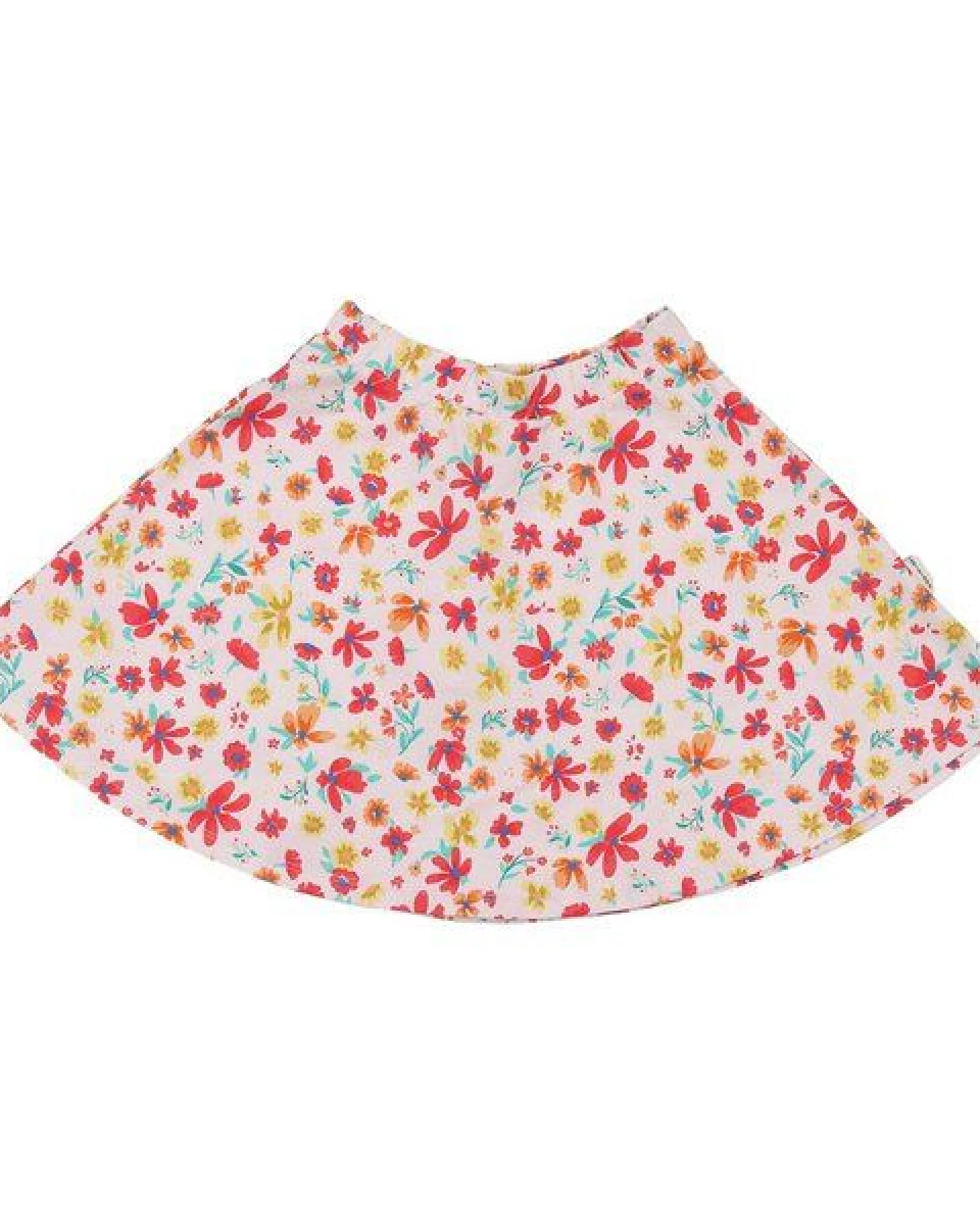 Rock Rosa Blumen Allover Bio-Baumwolle GOTS – Walkiddy – Ansicht 3