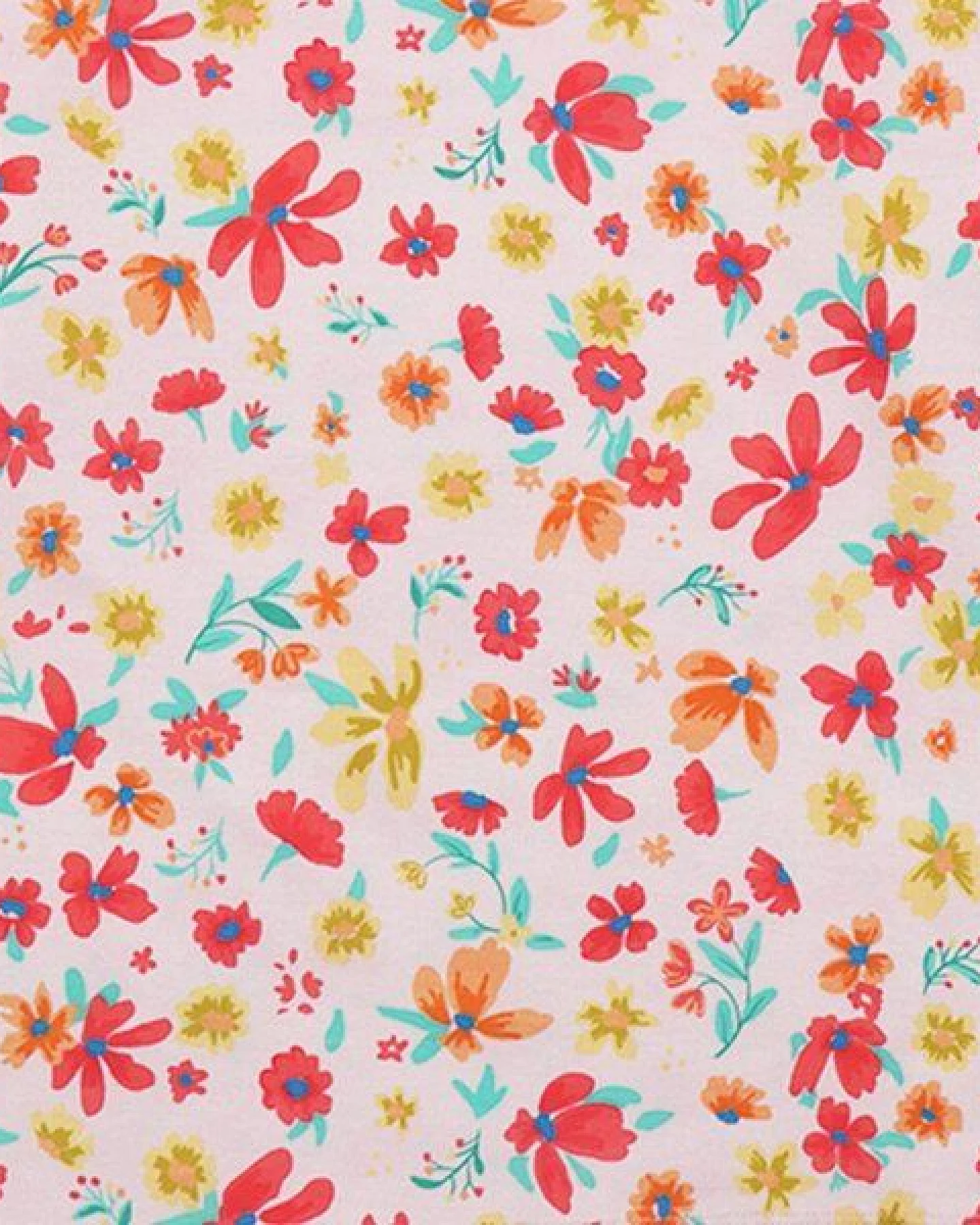 Leggings Rosa Blumen Allover Bio-Baumwolle GOTS – Walkiddy – Ansicht 3