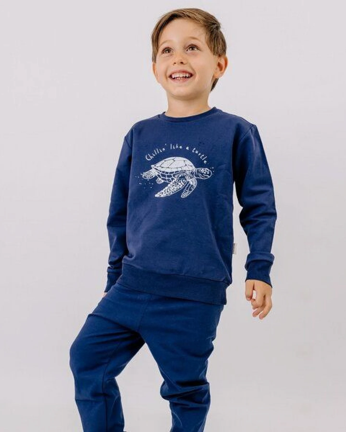 Sweatshirt Weiß Wal & Meerestiere Allover Bio-Baumwolle GOTS – Walkiddy – Ansicht 3
