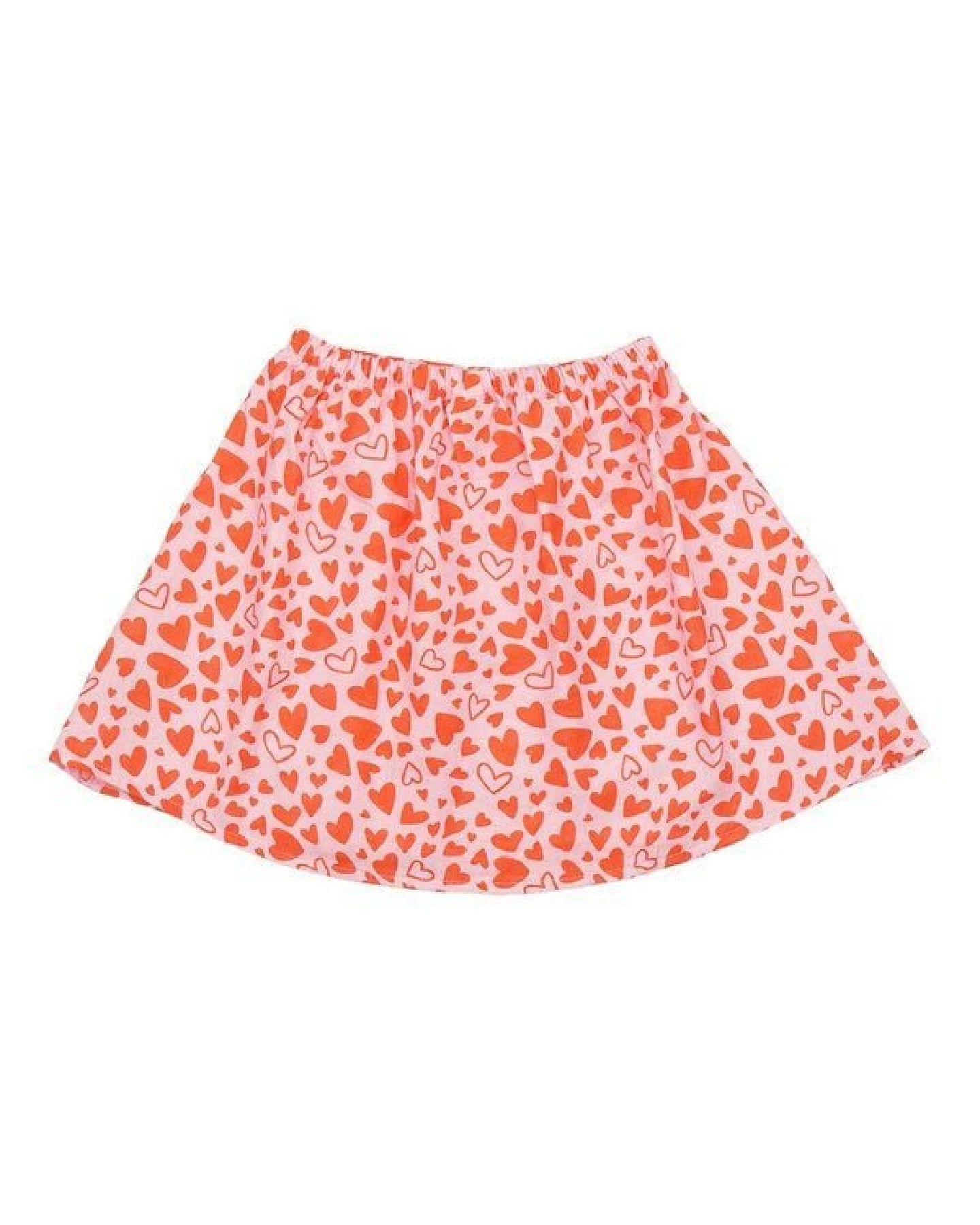 Rock Rosa Herzen Allover Musselin Bio-Baumwolle GOTS – Walkiddy – Ansicht 4