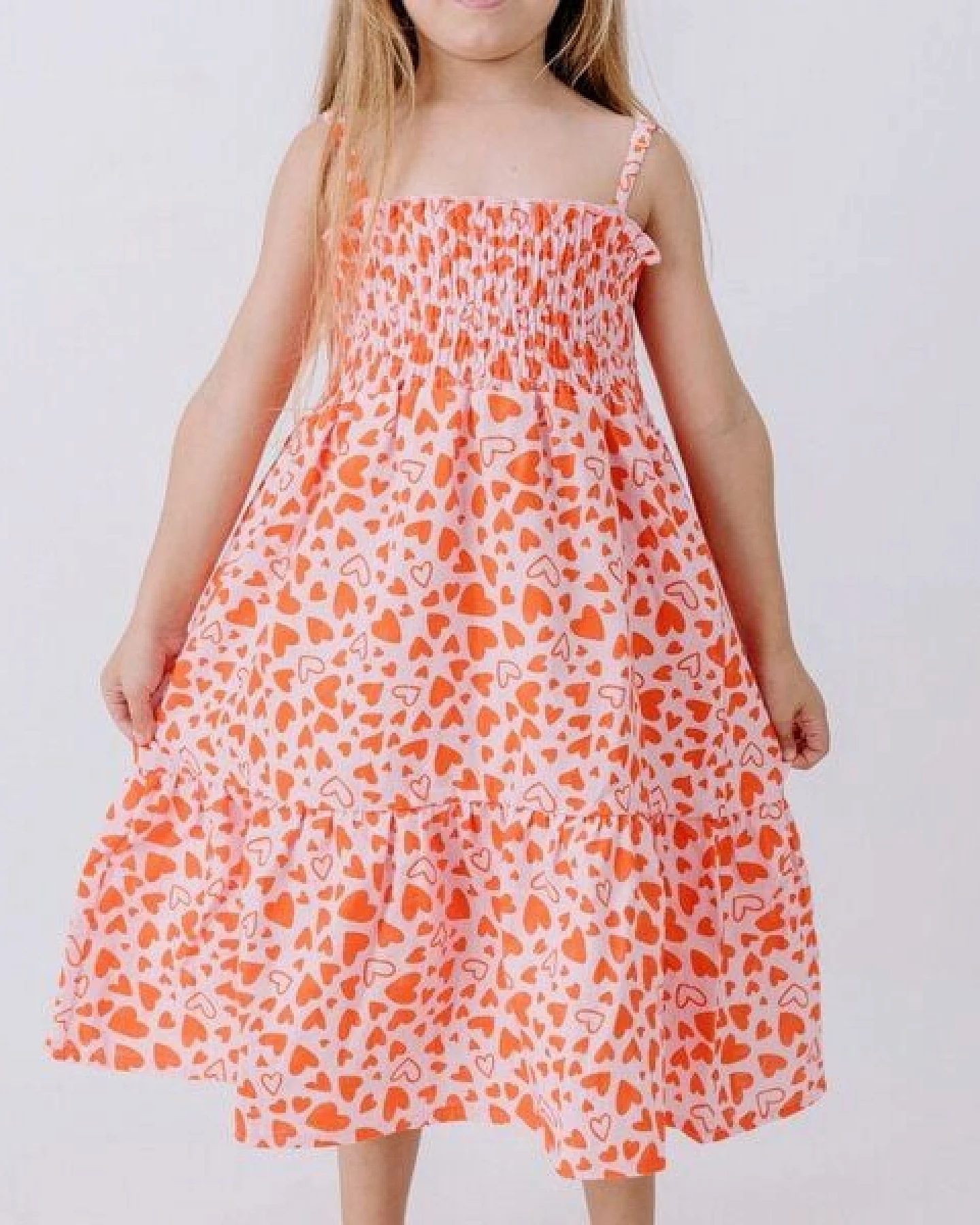 Trägerkleid Rosa Herzen Allover Musselin Bio-Baumwolle GOTS – Walkiddy – Ansicht 3