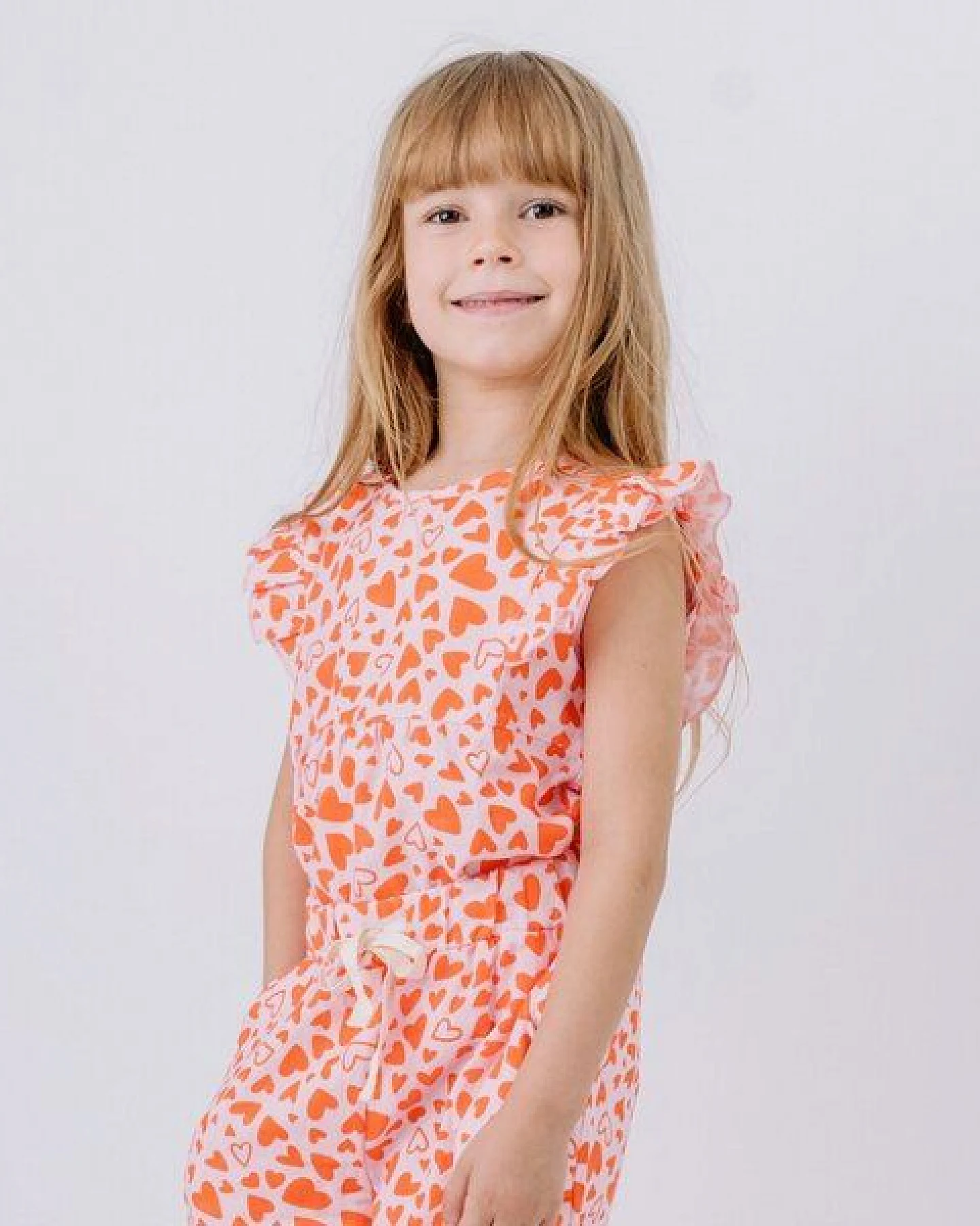 Bluse Rosa Herzen Allover Musselin Bio-Baumwolle GOTS – Walkiddy – Ansicht 4