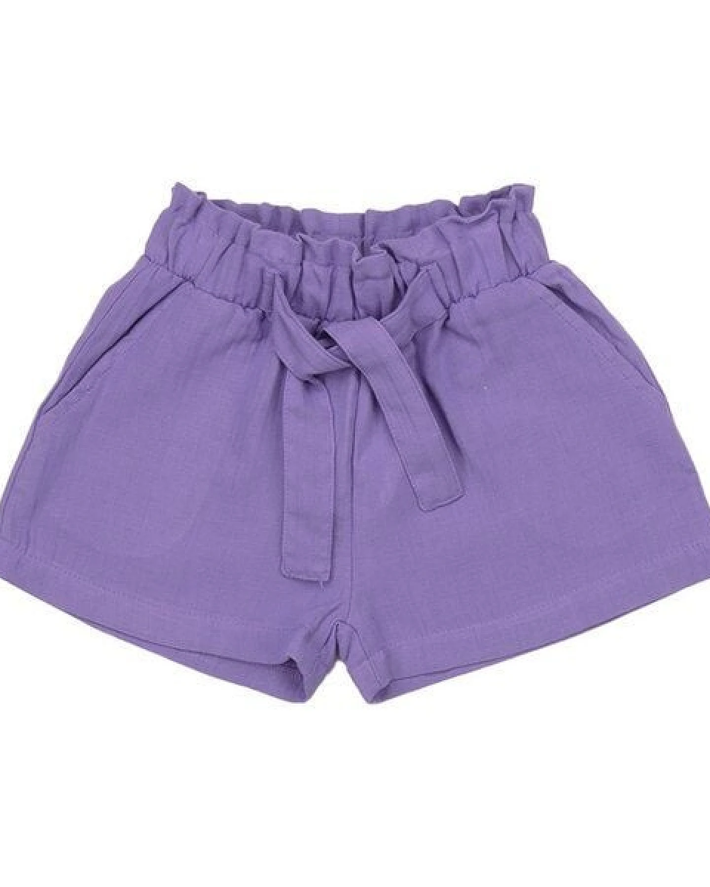 Shorts Lavendel uni Musselin Bio-Baumwolle GOTS – Walkiddy – Ansicht 4
