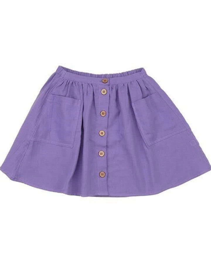 Rock Lavendel uni Musselin Bio-Baumwolle GOTS – Walkiddy